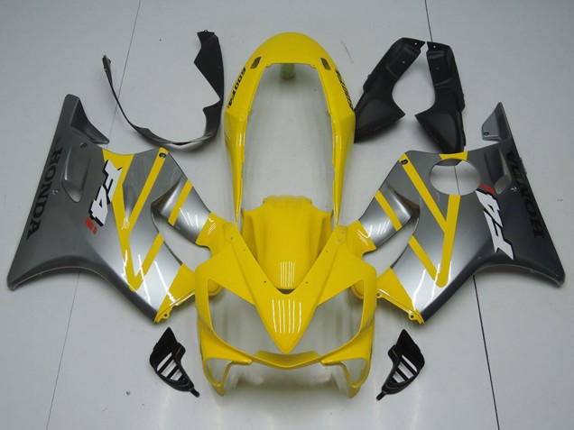 2004-2007 Honda CBR600 F4i Motorcycle Fairings - Yellow Silver UK