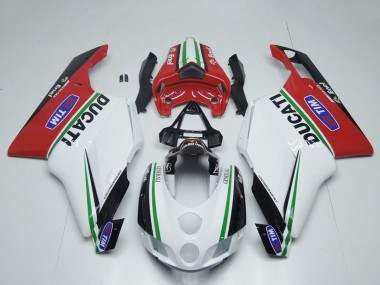 Best 2005-2006 Ducati 749 999 Motorcycle Fairings - White Red Green Glossy Black Enel Generali Tim UK