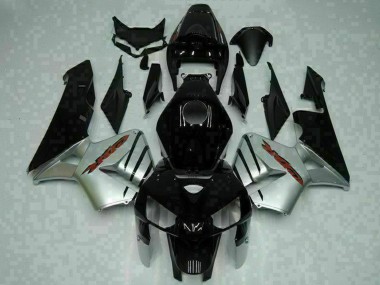 Best 2005-2006 Honda CBR600RR Motorcycle Fairings - Glossy Black Silver UK