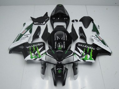 Best 2005-2006 Honda CBR600RR Motorcycle Fairing - Glossy Black White Green Monster UK