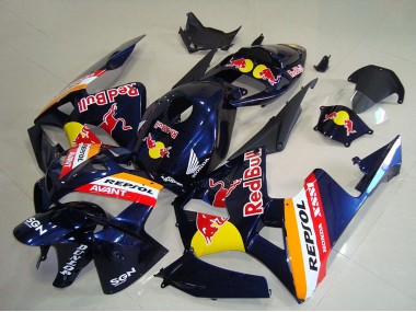 Best 2005-2006 Honda CBR600RR Motorcycle Fairings - Dark Blue Orange Red Bull Repsol UK