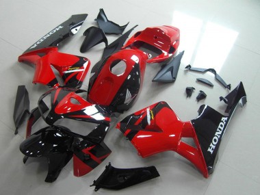 Best 2005-2006 Honda CBR600RR Motorcycle Fairings - Red Glossy Black UK