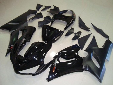 Best 2005-2006 Kawasaki ZX6R Motorcycle Fairings - Glossy Black Matte Black Silver Red UK