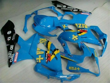 Best 2005-2006 Suzuki GSXR 1000 Motorcycle Fairings - Blue Gold Black Rizla UK