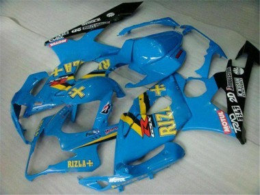 Best 2005-2006 Suzuki GSXR 1000 Motorcycle Fairings - Blue Gold Black Rizla UK
