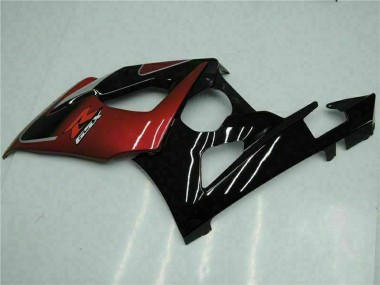 Best 2005-2006 Suzuki GSXR 1000 Motorcycle Fairings - Red Silver Glossy Black UK