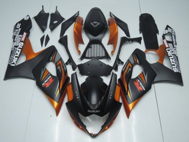 Best 2005-2006 Suzuki GSXR 1000 Motorcycle Fairing - Matte Black Orange UK