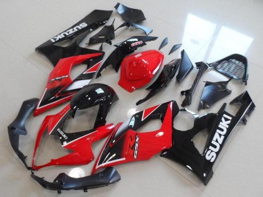 Best 2005-2006 Suzuki GSXR 1000 Motorcycle Fairings - Red Glossy Black OEM Style UK