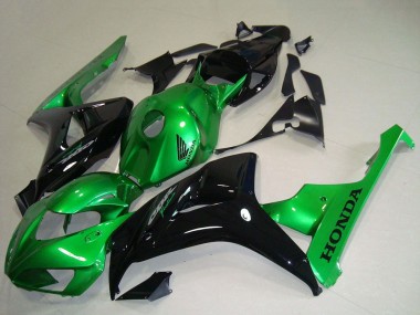 Best 2006-2007 Honda CBR1000RR Motorcycle Fairings - Green Glossy Black UK