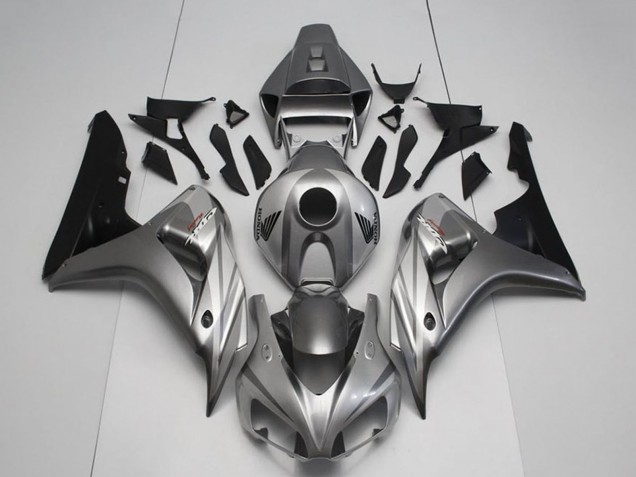 2006-2007 Honda CBR1000RR Motorcycle Fairing Kits - Silver Glossy Black UK