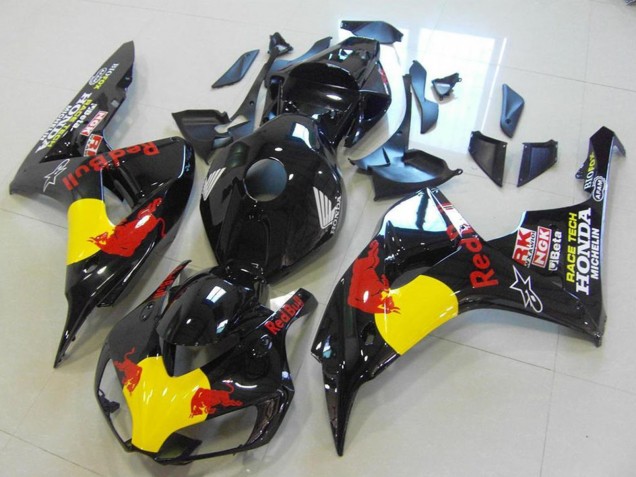 2006-2007 Honda CBR1000RR Motorcycle Fairings - Glossy Black Yellow Red Bull UK
