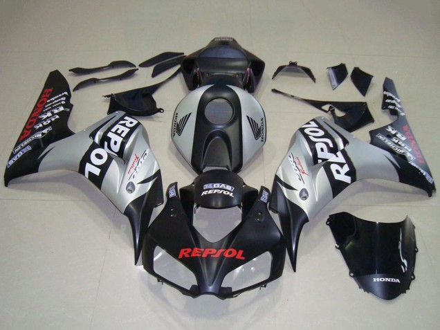2006-2007 Honda CBR1000RR Motorcycle Fairing - Silver Matte Black Repsol UK