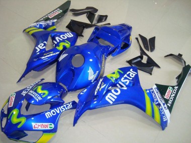 Best 2006-2007 Honda CBR1000RR Motorcycle Fairings - Blue Green MoviStar Castrol UK