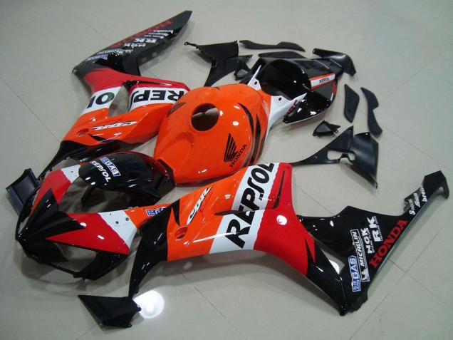 2006-2007 Honda CBR1000RR Motorcycle Fairing Kits - Orange White Red Glossy Black Repsol UK
