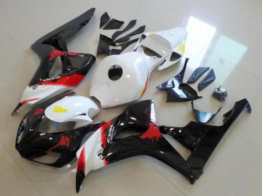 Best 2006-2007 Honda CBR1000RR Bike Fairings - White Red Glossy Black UK