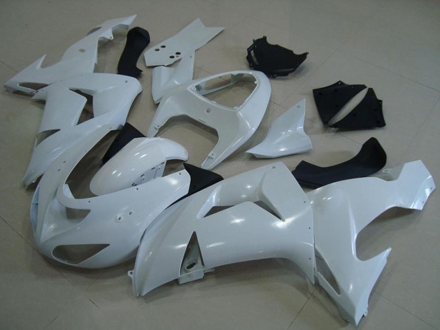 2006-2007 Kawasaki ZX10R Motorcycle Fairings - White UK