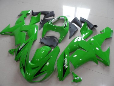 Best 2006-2007 Kawasaki ZX10R Motorcycle Fairings - Green Black Stripe UK
