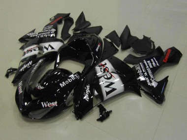 Best 2006-2007 Kawasaki ZX10R Motorcycle Fairings - Glossy Black White West Red UK