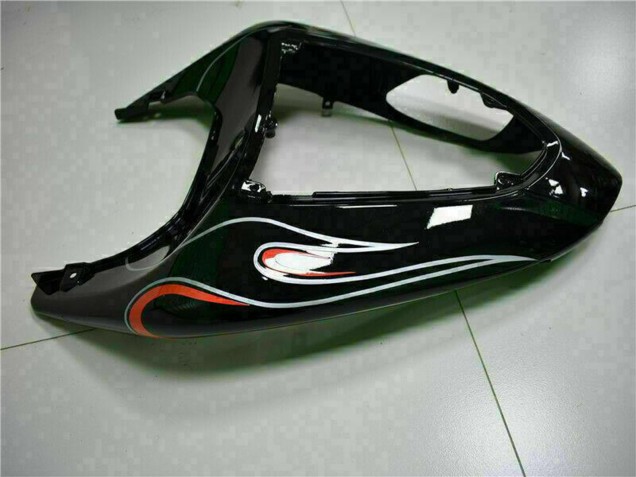 2006-2007 Kawasaki ZX10R Motorcycle Fairing Kits - Glossy Black Red Flame UK