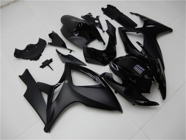 Best 2006-2007 Suzuki GSXR 600/750 Motorcycle Fairings - Matte Black Glossy Black UK