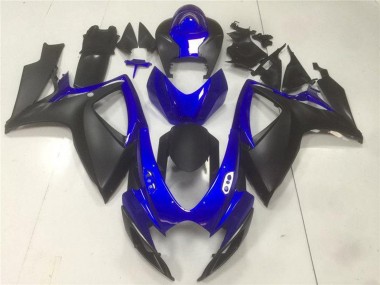 Best 2006-2007 Suzuki GSXR 600/750 Motorcycle Fairings - Blue Matte Black UK