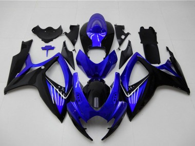 Best 2006-2007 Suzuki GSXR 600/750 Motorcycle Fairings - Blue Glossy Black UK
