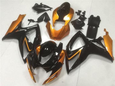 Best 2006-2007 Suzuki GSXR 600/750 Motorcycle Fairings - Orange Glossy Black UK