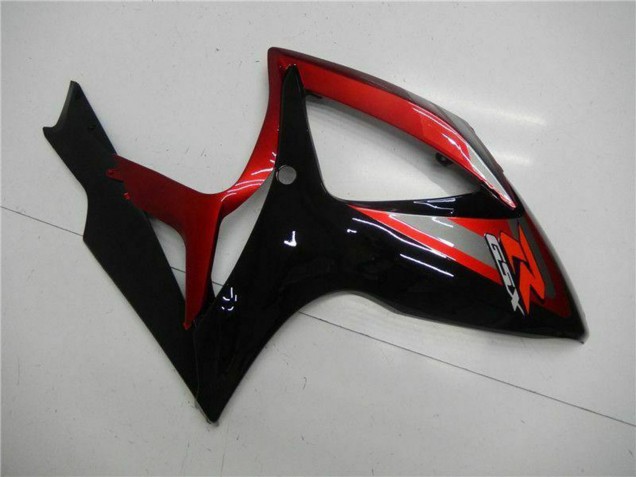 2006-2007 Suzuki GSXR 600/750 Motorcycle Fairing - Red Glossy Black UK