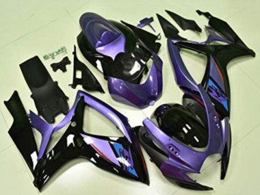 Best 2006-2007 Suzuki GSXR 600/750 Motorcycle Fairings - Purple Glossy Black Blue UK