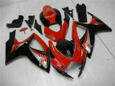 Best 2006-2007 Suzuki GSXR 600/750 Motorcycle Fairings - Red Glossy Black UK