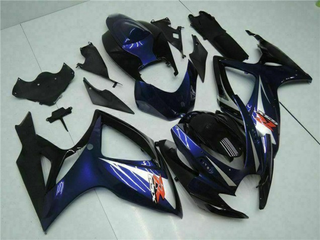 2006-2007 Suzuki GSXR 600/750 Motorcycle Fairings - Glossy Black Blue UK