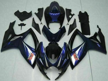 Best 2006-2007 Suzuki GSXR 600/750 Motorcycle Fairings - Glossy Black Blue UK