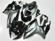 2006-2007 Suzuki GSXR 600/750 Motorcycle Fairings - Silver Glossy Black UK