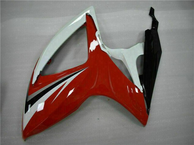 2006-2007 Suzuki GSXR 600/750 Motorcycle Fairings - White Red Glossy Black Stripe UK