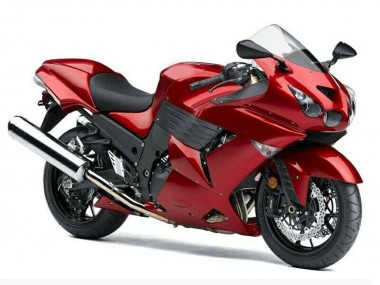 Best 2006-2011 Kawasaki ZX14R ZZR1400 Motorcycle Fairings - Red UK