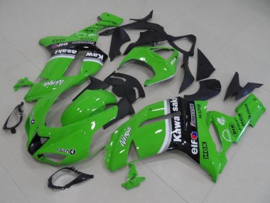 Best 2007-2008 Kawasaki ZX6R Motorcycle Fairings - Green Arrow UK