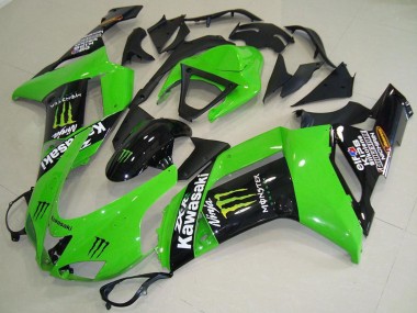 Best 2007-2008 Kawasaki ZX6R Motorcycle Fairings - Monster Green UK