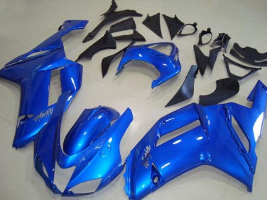 Best 2007-2008 Kawasaki ZX6R Abs Motorcycle Fairings - Blue UK