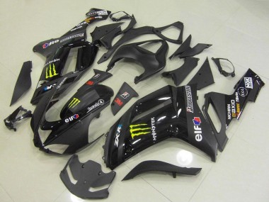 Best 2007-2008 Kawasaki ZX6R Motorcycle Fairings - Black Monster UK