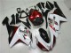 2007-2008 Kawasaki ZX6R Motorcycle Fairings - White Black Red UK