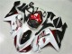 2007-2008 Kawasaki ZX6R Motorcycle Fairings - White Black Red UK