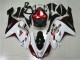 2007-2008 Kawasaki ZX6R Motorcycle Fairings - White Black Red UK
