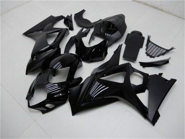 Best 2007-2008 Suzuki GSXR 1000 Motorcycle Fairings - Glossy Black Matte Black No Decal UK