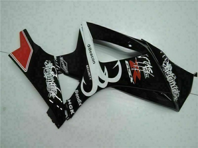 2007-2008 Suzuki GSXR 1000 Motorcycle Fairings - Glossy Black Red White UK