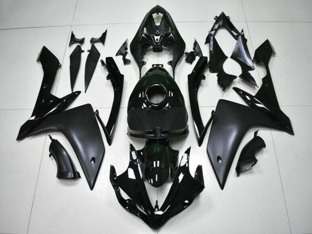 2007-2008 Yamaha YZF R1 Motorcycle Fairings - Glossy Black Matte Black UK