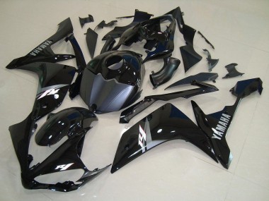 Best 2007-2008 Yamaha YZF R1 Motorcycle Fairings - Glossy Black Matte Black White Decal UK