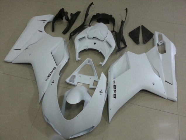 2007-2014 Ducati 848 Motorcycle Fairings - White UK