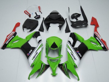 Best 2008-2010 Kawasaki ZX10R Motorcycle Fairings - Green White Black Red Elf Motorrad UK