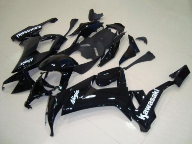 Best 2008-2010 Kawasaki ZX10R Motorcycle Fairing - Glossy Black White Decal UK