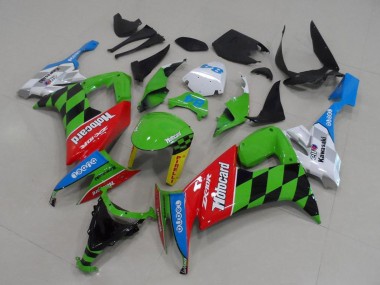 Best 2008-2010 Kawasaki ZX10R Motorcycle Fairings - Green Red Blue Black Motocard UK